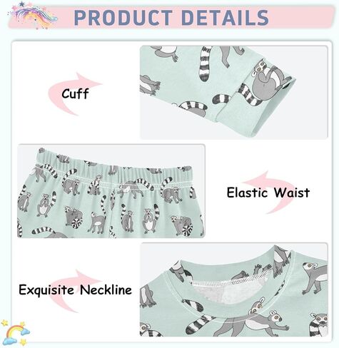 2-Piece Pajamas Sleepwear, Unisex Long-Sleeve PJ Sets in Saudi Arabia