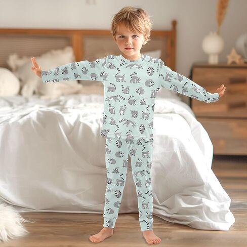 2-Piece Pajamas Sleepwear, Unisex Long-Sleeve PJ Sets in Saudi Arabia