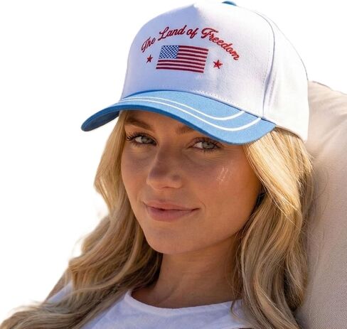 D&Y Retro 2-Tone Canvas Baseball Cap for Women - Funny Embroidered Distressed Snapback, Adjustable Cotton Dad Hat in Saudi Arabia