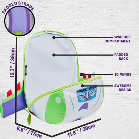 Get Trend Disney Pixar Toy Story Kids Backpack with Wings Buzz Lightyear Boys Lightweight 15in Book Bag Elementary School Bag in Saudi Arabia