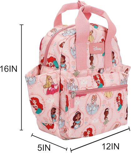 Disney Princesses All-Over Print 12" Toddler Backpack For Preschool, Daycare, And Travel in Kuwait