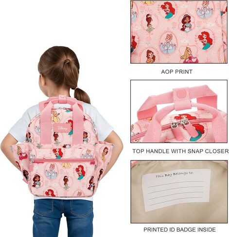 Disney Princesses All-Over Print 12" Toddler Backpack For Preschool, Daycare, And Travel in Kuwait