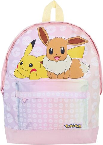 Girls Pokemon Backpack + Lunch Bag + Pencil Case 3 Piece Pikachu & Eevee College School Bag Set, Pink, Backpack in Kuwait