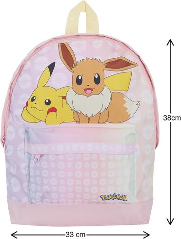 Girls Pokemon Backpack + Lunch Bag + Pencil Case 3 Piece Pikachu & Eevee College School Bag Set, Pink, Backpack in Kuwait