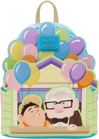 Loungefly Disney: Pixar - Up - Dug - Carl & Russell - حقيبة ظهر صغيرة مطرزة - رائعة للأطفال والكبار - حقائب قابلة للجمع in Kuwait