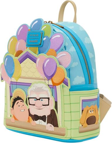 Loungefly Disney: Pixar - Up - Dug - Carl & Russell - حقيبة ظهر صغيرة مطرزة - رائعة للأطفال والكبار - حقائب قابلة للجمع in Kuwait