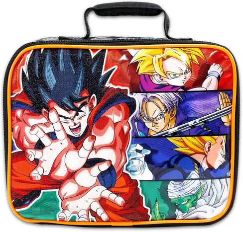 Dragon Ball Z Backpack with Lunch Bag for Kids - Bundle with 16" Anime Backpack, Lunch Box, Stickers, Water Bottle, More School Bag with Lunchbox in Kuwait