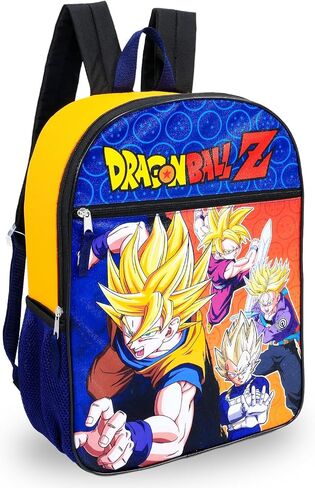 Dragon Ball Z Backpack with Lunch Bag for Kids - Bundle with 16" Anime Backpack, Lunch Box, Stickers, Water Bottle, More School Bag with Lunchbox in Kuwait