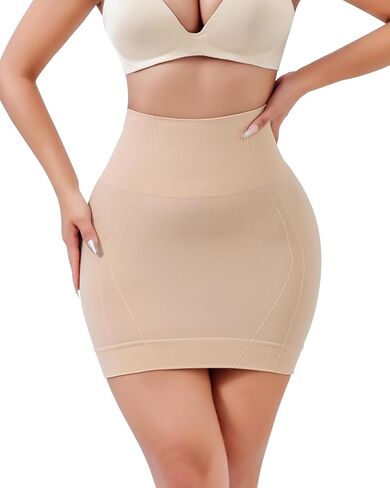 Slip Dress for Women Seamless half slip with non slip strip Shapewear Dress Under Dress Tummy Control Slip Dress in Saudi Arabia
