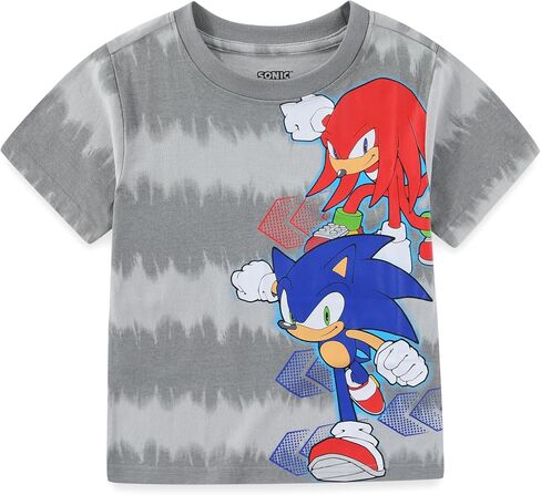 تي شيرت SEGA Sonic the Hedgehog للأولاد بأكمام قصيرة ومجموعة قصيرة شبكية للأطفال الكبار in Kuwait