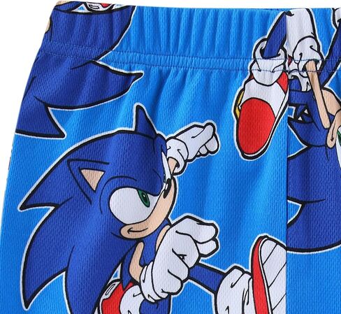 تي شيرت SEGA Sonic the Hedgehog للأولاد بأكمام قصيرة ومجموعة قصيرة شبكية للأطفال الصغار والكبار in Kuwait