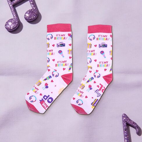 هدايا عيد ميلاد kpop للفتيات والنساء، جوارب عيد ميلاد K Pop للفتيات المراهقات 7-12، Kpop Merch للمغنيين عشاق K-pop، زينة عيد ميلاد K-Pop الأرجواني لابنة حفيدة ابنة أخت أخت in Kuwait
