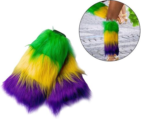 1 Pair Furry Leg Warmers Home Women Kids Fuzzy Boots Cover Furry Leg Warmers in Saudi Arabia