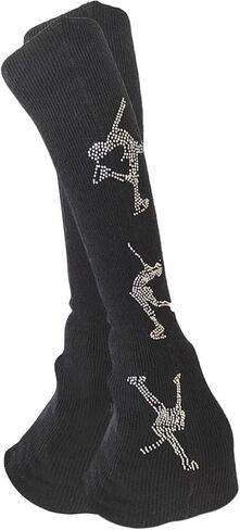 2 Lightweight And Modern Figure Skating Leg Warmers, Warm Protectors for Training, Dancing And Winter Activities, black in Saudi Arabia
