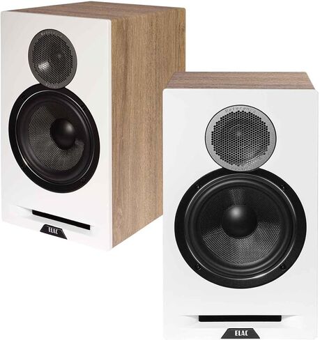 ELAC Debut Reference B6.2 Bookshelf Speakers - (Pair) White Baffle, Oak Cabinet in Saudi Arabia