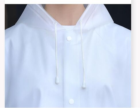 معطف مطر EVA قابل لإعادة الاستخدام من MAVIS LAVEN، معطف مطر خفيف الوزن وقابل للطي ومقاوم للماء للبالغين معطف واق من المطر بغطاء رأس سميك مع أساور مرنة للسفر في الهواء الطلق والمشي لمسافات طويلة وركوب الدراجات in Kuwait
