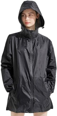 Adult Universal Portable Solid Color Short Raincoat for Outdoor Running Cycling and Camping in Saudi Arabia