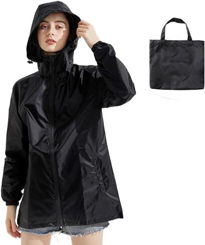 Adult Universal Portable Solid Color Short Raincoat for Outdoor Running Cycling and Camping in Saudi Arabia