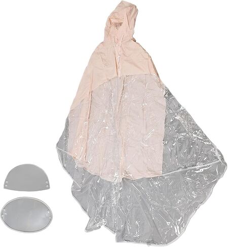 Zerodis Motorcycle Rain Poncho with Detachable Brim and Foot Cover for Adults Kids Electric Bike Riding Khaki 3XL Raincoat with Hood in Kuwait