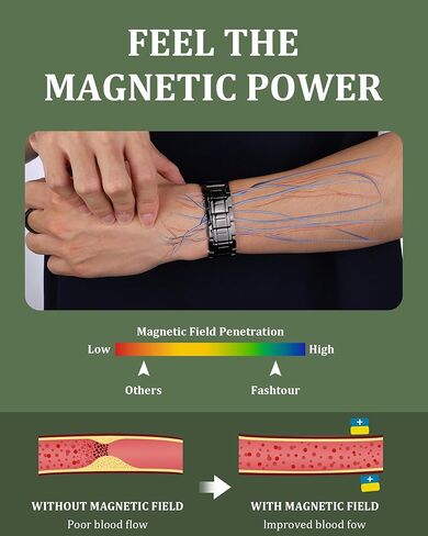 Copper Bracelet for Men, 3X Strength 99.99% Pure Copper Bracelet Magnetic Jewelry with Powerful Magnets, Adjustable with Sizing Tool and Gift Box in Saudi Arabia