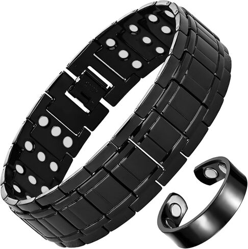 Copper Bracelet for Men, 3X Strength 99.99% Pure Copper Bracelet Magnetic Jewelry with Powerful Magnets, Adjustable with Sizing Tool and Gift Box in Saudi Arabia