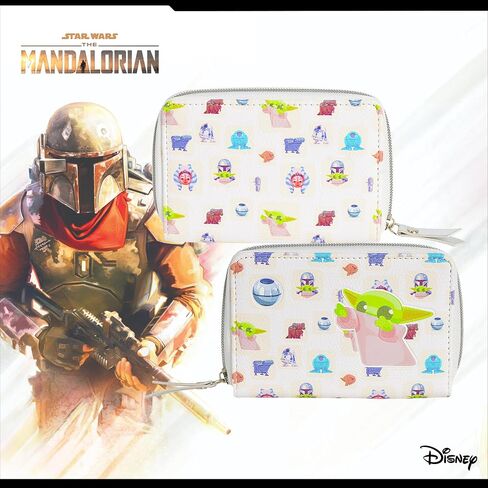 محفظة STAR WARS Grogu، محفظة Mandalorian Zip، بيضاء in Kuwait