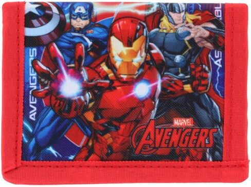CTM Kid's Marvel Avengers Dooms Day Hook & Loop Closure Bi Fold Wallet, Black in Kuwait
