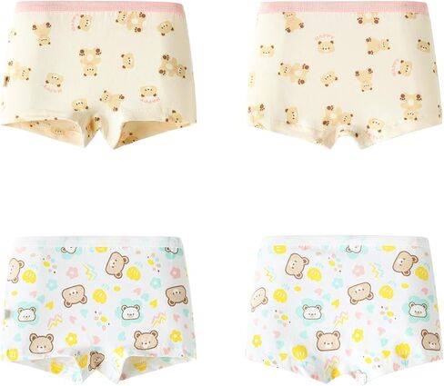 8 Pack Girl's Cotton Underwear, Toddler Girl Tagless Panties Kids Breathable Comfort Panty Briefs Age 2T-10 in Saudi Arabia