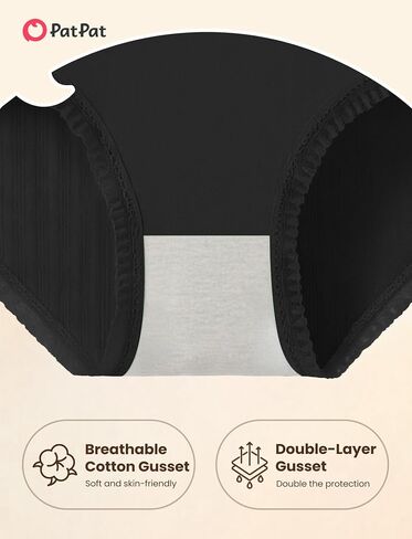 PATPAT Girls' Underwear, Soft Panties for Kids Teens, Comfort Breathable Light Briefs, 3-Pack, Size M for 9 10 11 12 13 Year in Saudi Arabia