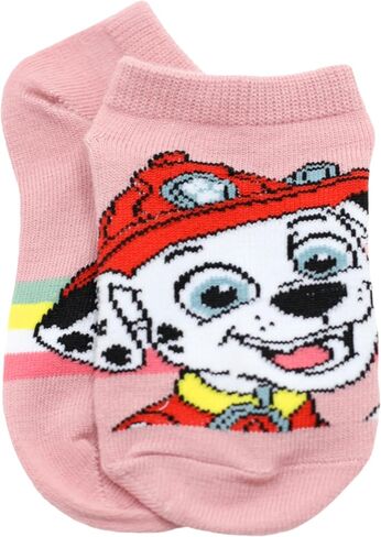 Nickelodeon Paw Patrol No Show Character Socks for Girls - 6 Pair Multi Pack - Skye, Marshall, Chase - Shoe Size 7-10 in Kuwait