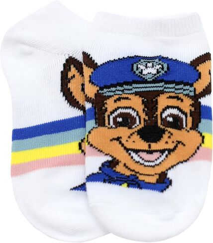 Nickelodeon Paw Patrol No Show Character Socks for Girls - 6 Pair Multi Pack - Skye, Marshall, Chase - Shoe Size 7-10 in Kuwait