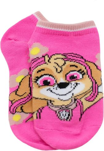 Nickelodeon Paw Patrol No Show Character Socks for Girls - 6 Pair Multi Pack - Skye, Marshall, Chase - Shoe Size 7-10 in Kuwait