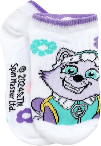 Nickelodeon Paw Patrol No Show Character Socks for Girls - 6 Pair Multi Pack - Skye, Marshall, Chase - Shoe Size 7-10 in Kuwait