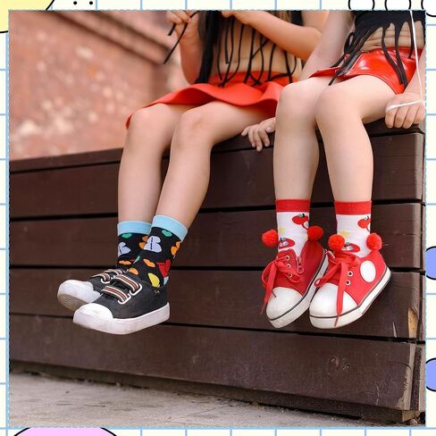 6 Pairs Novelty School Supply Socks Silly Pencil Bus Crayon Patterns Gift for Women Girls Teachers in Kuwait