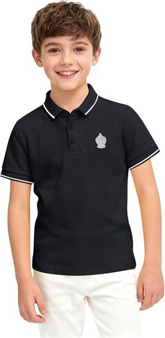 Girls Boys Short Sleeve Polos Shirts Classic Cotton Button Closure T-Shirts Summer Casual School Uniform Kids Clothes in Kuwait