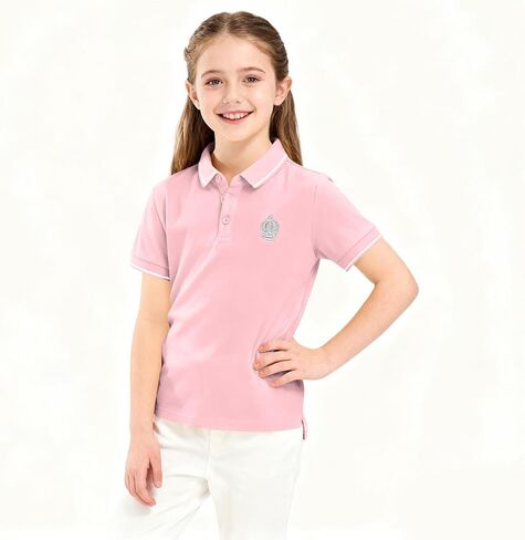 Girls Boys Short Sleeve Polos Shirts Classic Cotton Button Closure T-Shirts Summer Casual School Uniform Kids Clothes in Kuwait