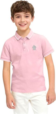 Girls Boys Short Sleeve Polos Shirts Classic Cotton Button Closure T-Shirts Summer Casual School Uniform Kids Clothes in Kuwait