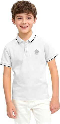 Girls Boys Short Sleeve Polos Shirts Classic Cotton Button Closure T-Shirts Summer Casual School Uniform Kids Clothes in Kuwait