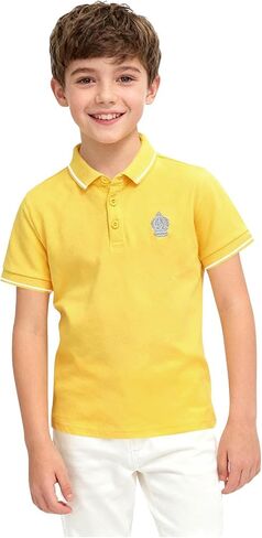 Girls Boys Short Sleeve Polos Shirts Classic Cotton Button Closure T-Shirts Summer Casual School Uniform Kids Clothes in Kuwait