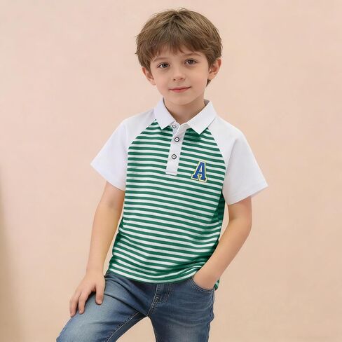 Boys School Uniform Shirt Tops Lapel Short Sleeve Button Front Closure Shirts Blouse 4-15 Years in Kuwait