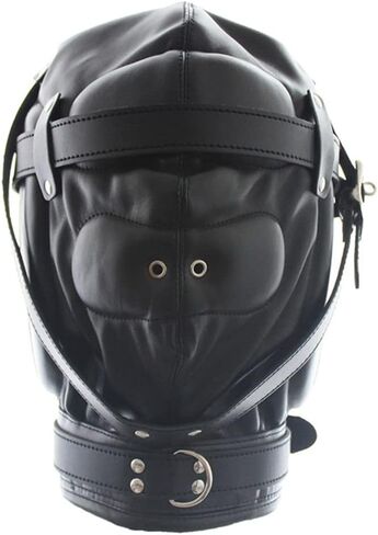 MYNCBD Adjustable Leather Masks Breathable Head Masks Cosplay Head Hood Outdoor Riding Windproof Punk Headgear in Saudi Arabia