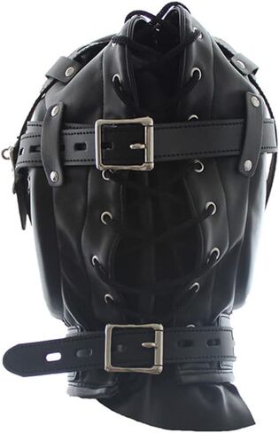 MYNCBD Adjustable Leather Masks Breathable Head Masks Cosplay Head Hood Outdoor Riding Windproof Punk Headgear in Saudi Arabia