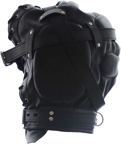 MYNCBD Adjustable Leather Masks Breathable Head Masks Cosplay Head Hood Outdoor Riding Windproof Punk Headgear in Saudi Arabia