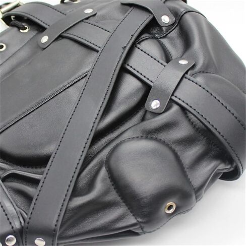 MYNCBD Adjustable Leather Masks Breathable Head Masks Cosplay Head Hood Outdoor Riding Windproof Punk Headgear in Saudi Arabia