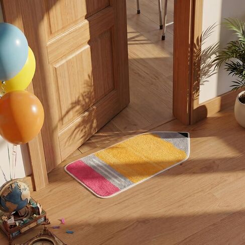 Breling Pencil Classroom Rug Pastel Pencil Shaped Class Doormat Teachers Back to School 14'' x 30'' Fun Soft Faux Non Slip Floormat for Welcome Elementary Kindergarten Room Indoor Outdoor Decor in Kuwait
