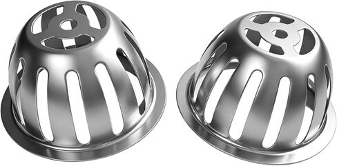 SUS304 Stainless Steel Roof Dome Drain Cover Strainer Anti-Clogging Atrium Grate 2pcs/pk (Φ: 8.5 inch), Silver, YRDS85 in Saudi Arabia
