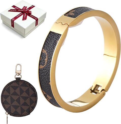 Premium Purse Hook for Table, Holds Up to 35 lbs, Heavy Duty, Portable, Leather Bracelet Bag Hanger for Desk and Dining, Gift Box Set with Coin Purse, Perfect Gift for Women Mom Wife in Saudi Arabia