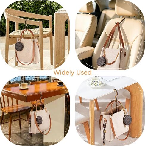 Premium Purse Hook for Table, Holds Up to 35 lbs, Heavy Duty, Portable, Leather Bracelet Bag Hanger for Desk and Dining, Gift Box Set with Coin Purse, Perfect Gift for Women Mom Wife in Saudi Arabia