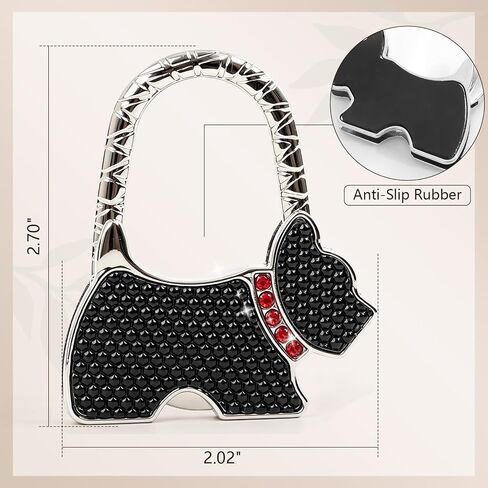 Bag Charms Purse Hook for Table - Hooks for Hanging Handbags Removable Travel Essentials Gadgets Backpack Accessories, Cute Dog Purse Holder Gifts for Women Mom Sister Girlfriend Coworker Dog Lovers in Kuwait