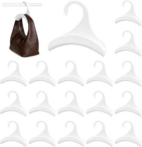18 Pcs Purse Hanger Acrylic Hooks Note Holder Closet Organizer Storage for Storing Bag Tie Purse Belt Backpacks Handbag Satchels (White) in Saudi Arabia
